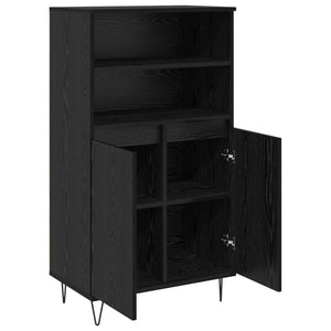 Highboard Μαύρο 60 x 36 x 110 εκ. Επεξεργασμένο ξύλο - Pakobazaar