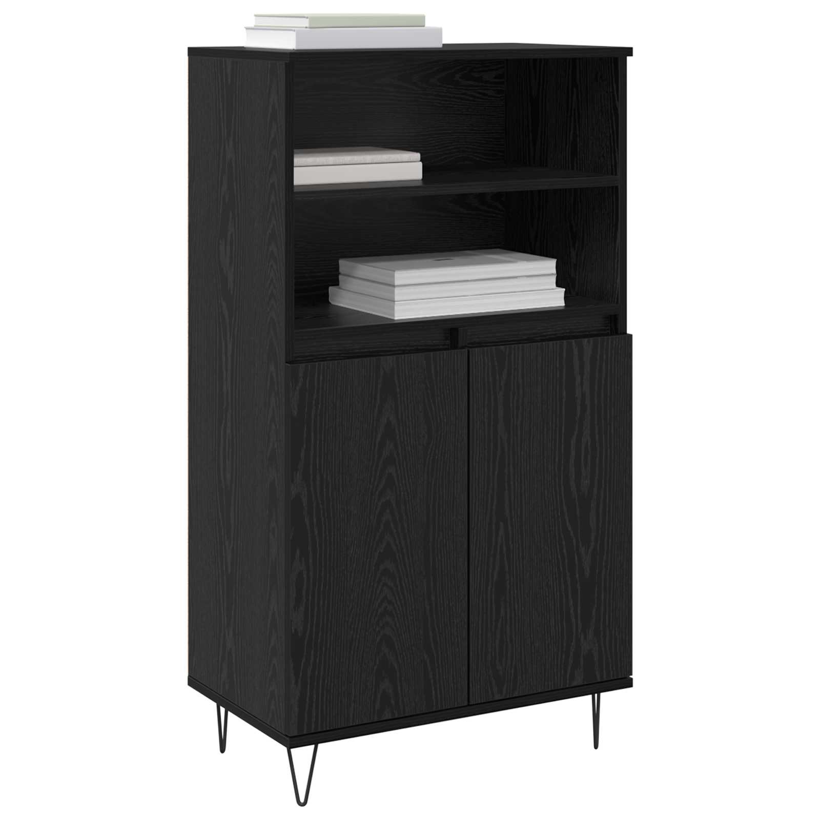 Highboard Μαύρο 60 x 36 x 110 εκ. Επεξεργασμένο ξύλο - Pakobazaar