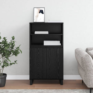 Highboard Μαύρο 60 x 36 x 110 εκ Επεξεργασμένο ξύλο - Pakobazaar