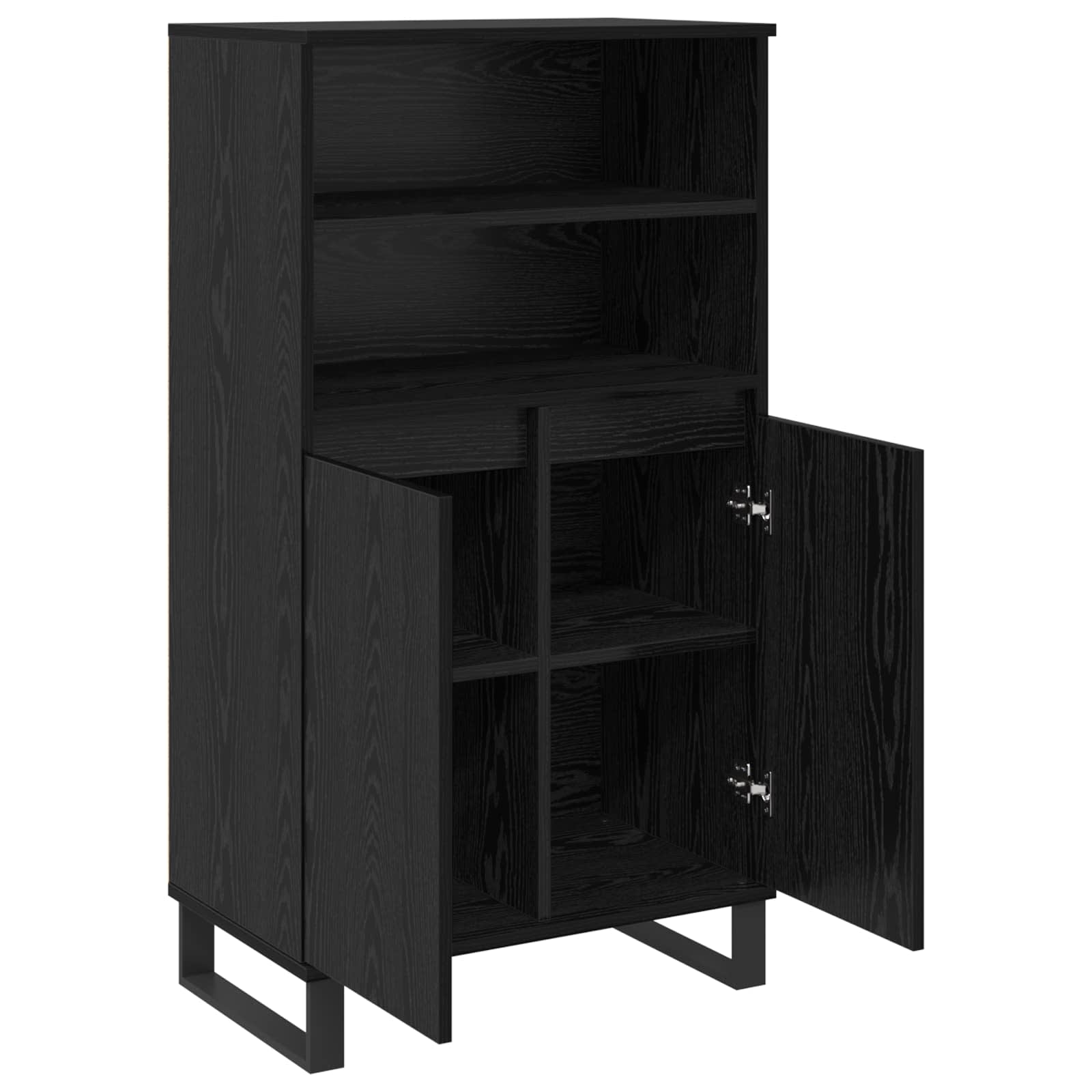 Highboard Μαύρο 60 x 36 x 110 εκ Επεξεργασμένο ξύλο - Pakobazaar