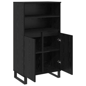Highboard Μαύρο 60 x 36 x 110 εκ Επεξεργασμένο ξύλο - Pakobazaar