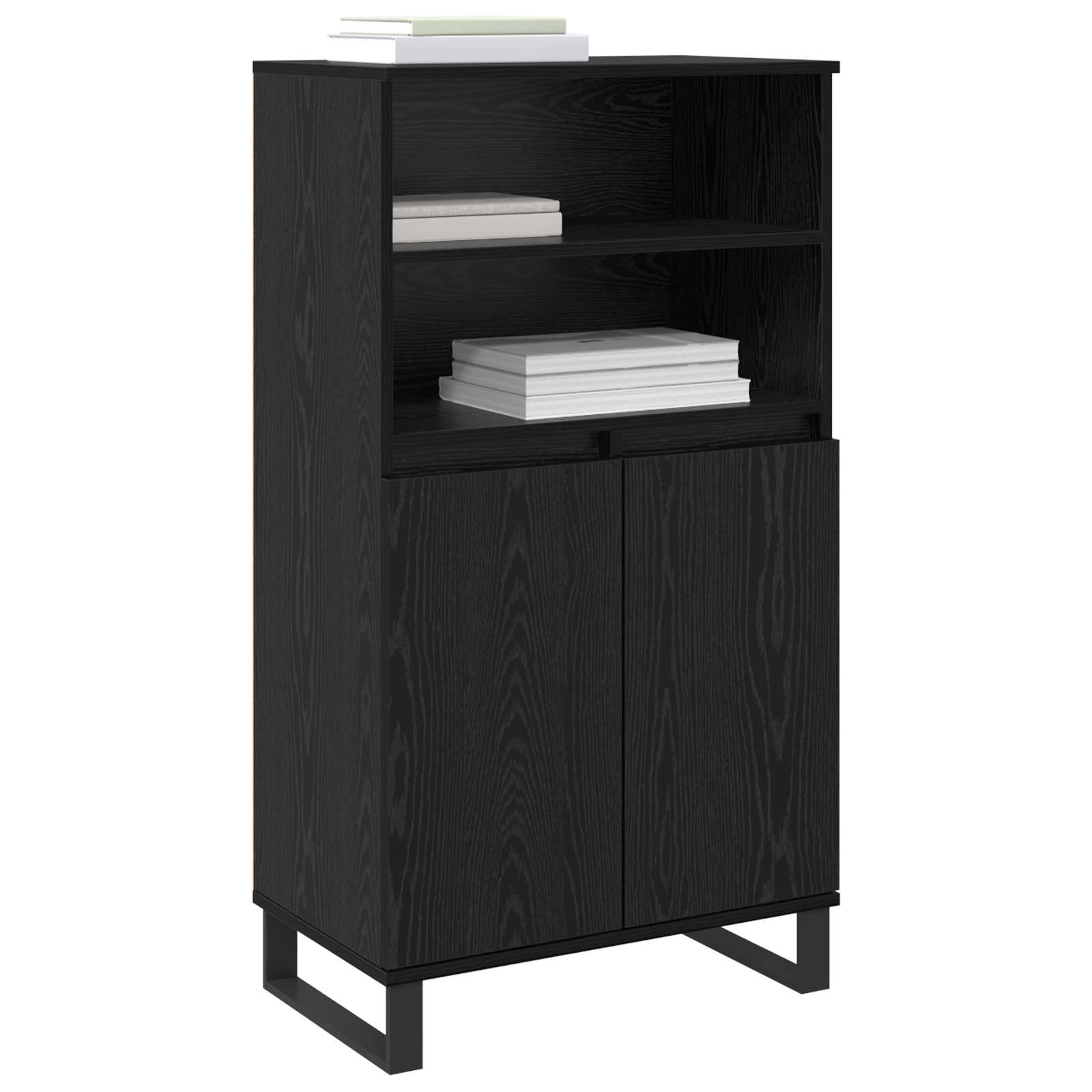 Highboard Μαύρο 60 x 36 x 110 εκ Επεξεργασμένο ξύλο - Pakobazaar