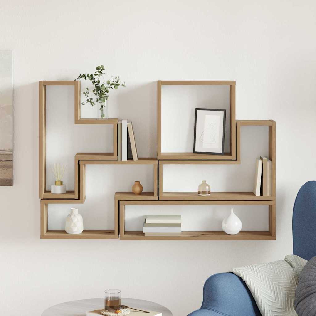 Κύβος Τοίχου artisan δρυς 96 x 12 x 64 εκ. Επεξεργασμένο ξύλο - Pakobazaar