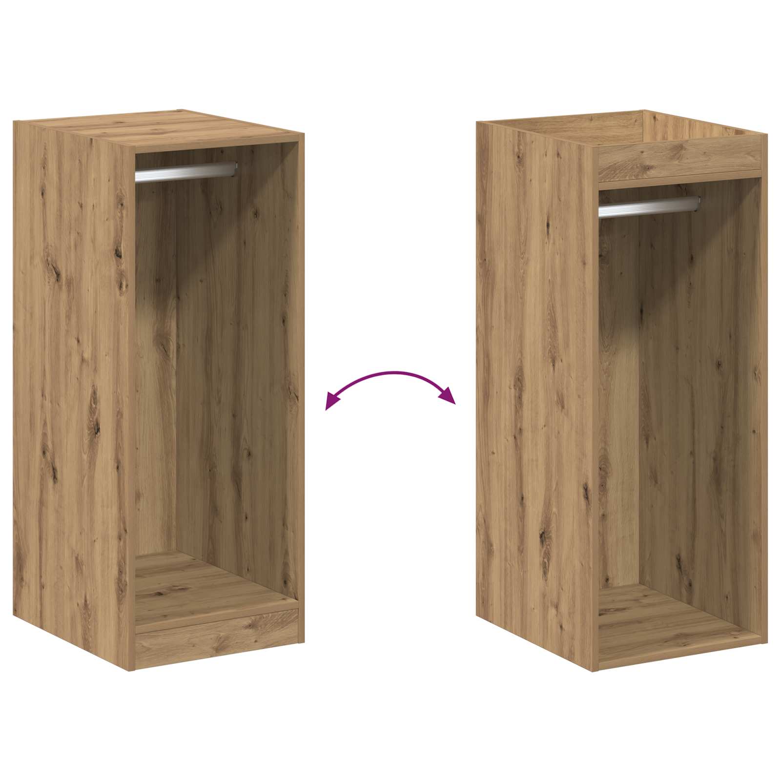 Ντουλάπι με ράφι με αποθήκευση Artisan Oak 41 x 48 x 102 εκ - Pakobazaar