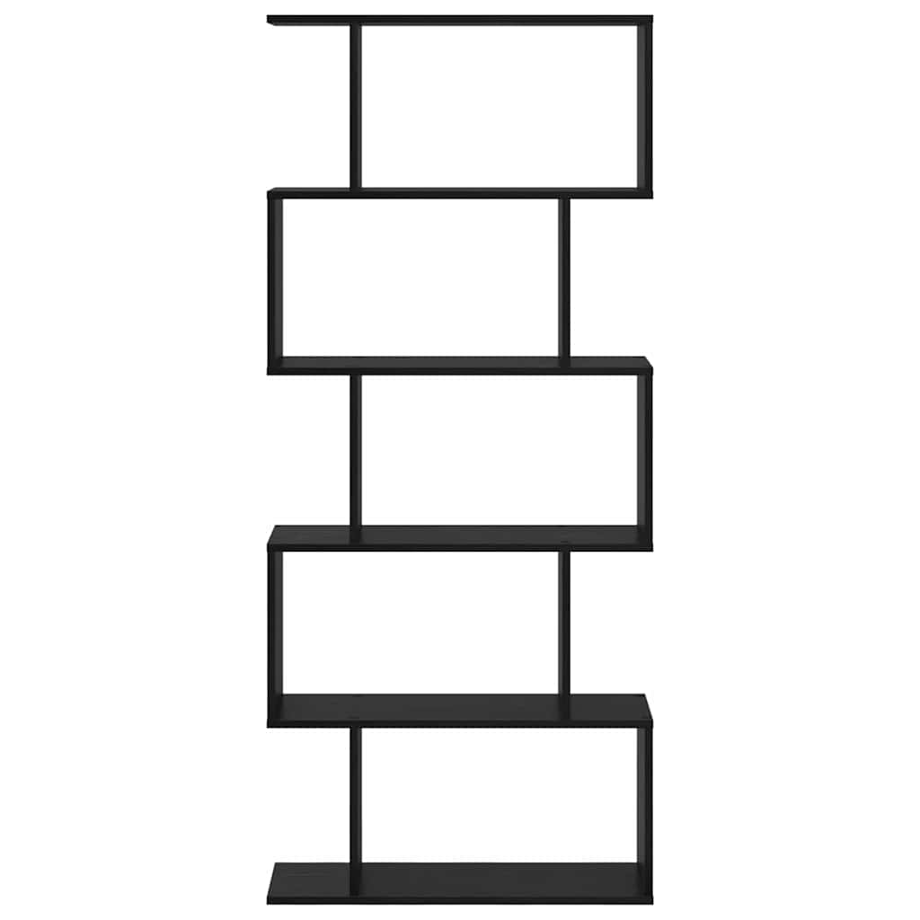 Βιβλιοθήκη Μαύρη Οξυά 70 x 24 x 161 εκ. Επεξεργασμένο ξύλο - Pakobazaar