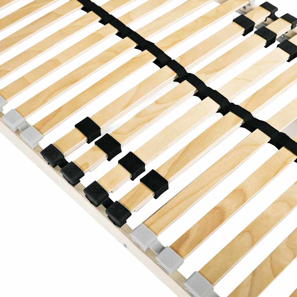 Βάση κρεβατιού με λάμες Καφέ 120 x 190 cm Στερεό ξύλο οξιάς - Pakobazaar