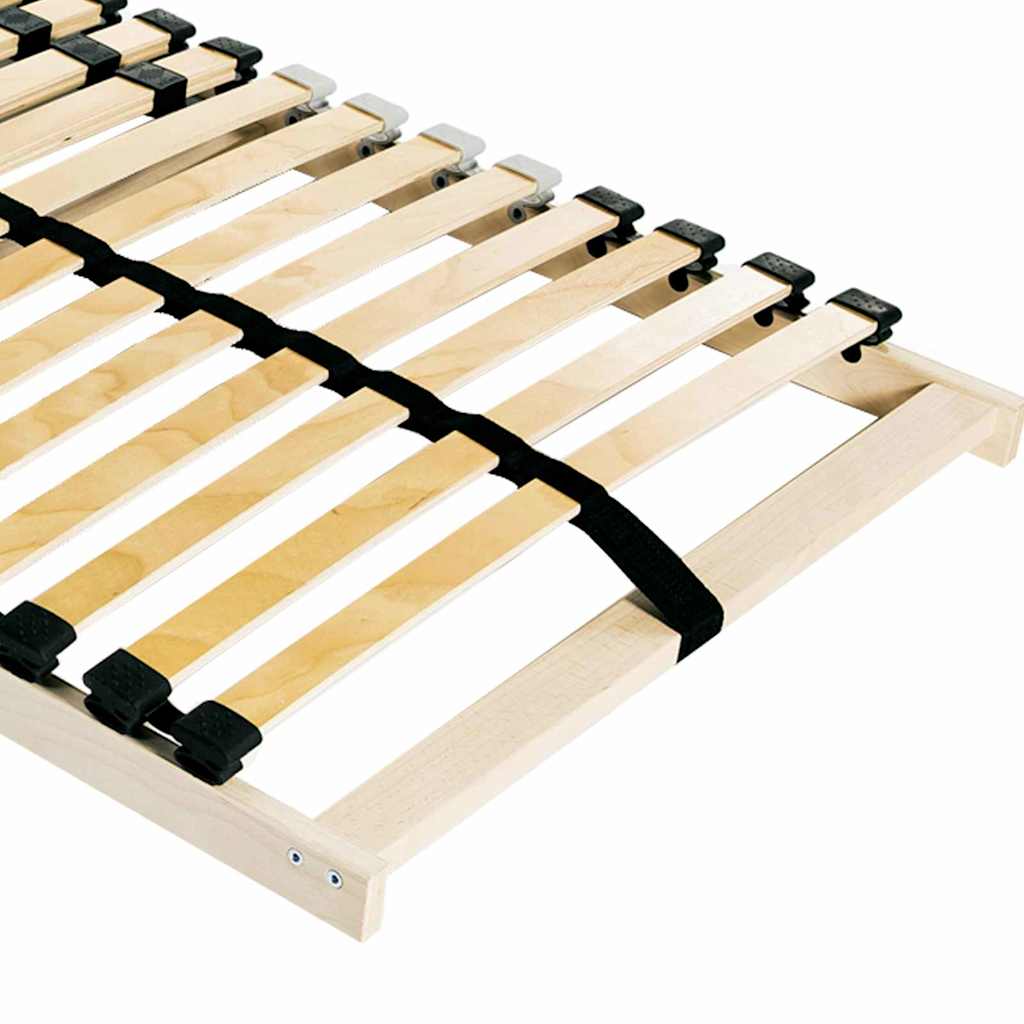 Βάση κρεβατιού με λάμες Καφέ 140 x 190 cm Στερεό ξύλο οξιάς - Pakobazaar