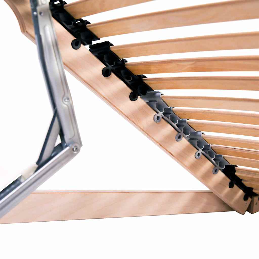 Βάση κρεβατιού με λάμες Καφέ 80 x 190 cm Στερεό ξύλο οξιάς