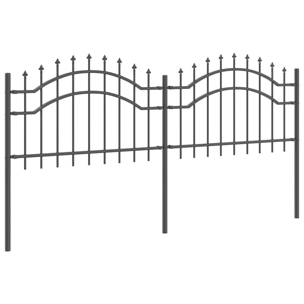 Φράχτης Κήπου Γκρι 240 x 115 cm Ατσάλι με Επικάλυψη Πούδρας - Pakobazaar