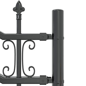 Φράχτης Κήπου KAMPEN 240 x 140 cm Ατσάλι με Επικάλυψη Πούδρας