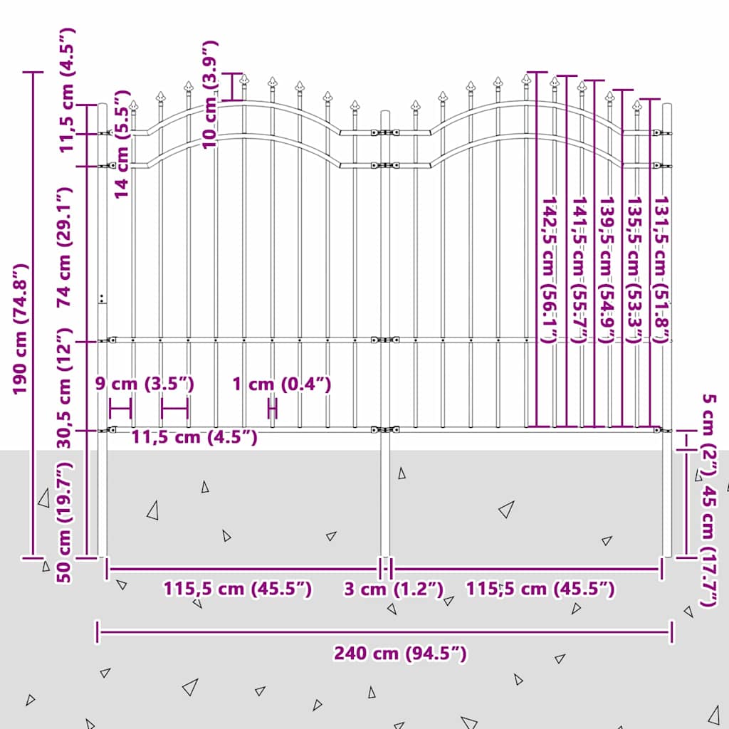 Φράχτης Κήπου Woerden Λευκό 240 x 190 cm