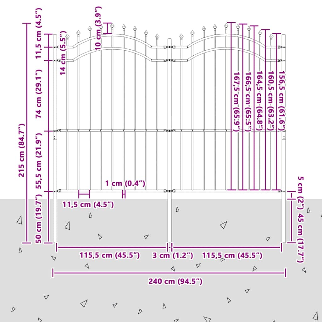 Φράχτης Κήπου Woerden Λευκό 240 x 215 cm