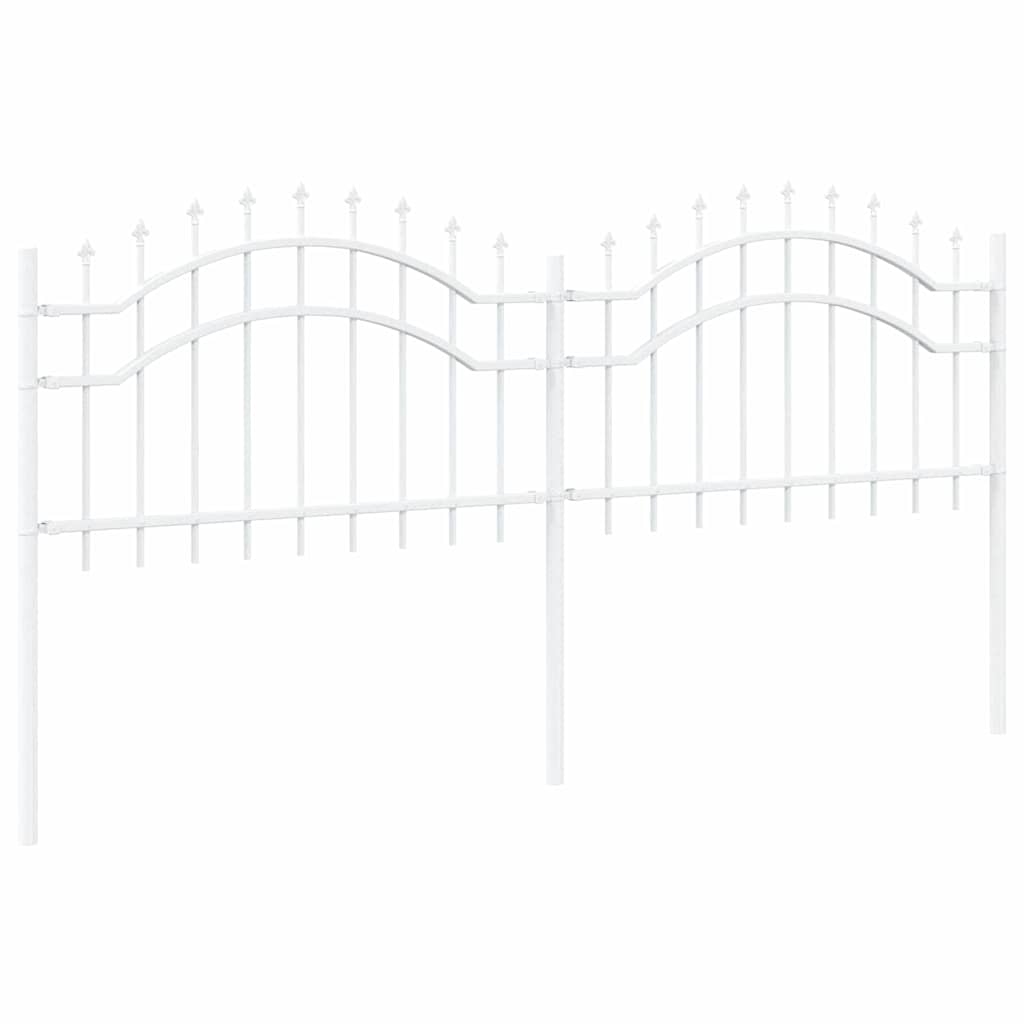 Φράχτης Κήπου Λευκό 240 x 202,5 εκ Ατσάλι με Επικάλυψη Πούδρας - Pakobazaar