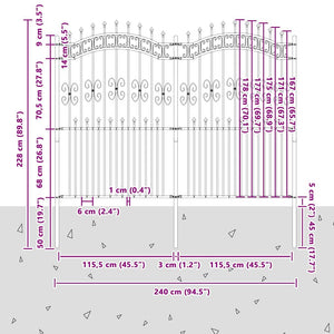 Φράχτης Κήπου KAMPEN 240 x 228 εκ Mesh Λευκό - Pakobazaar