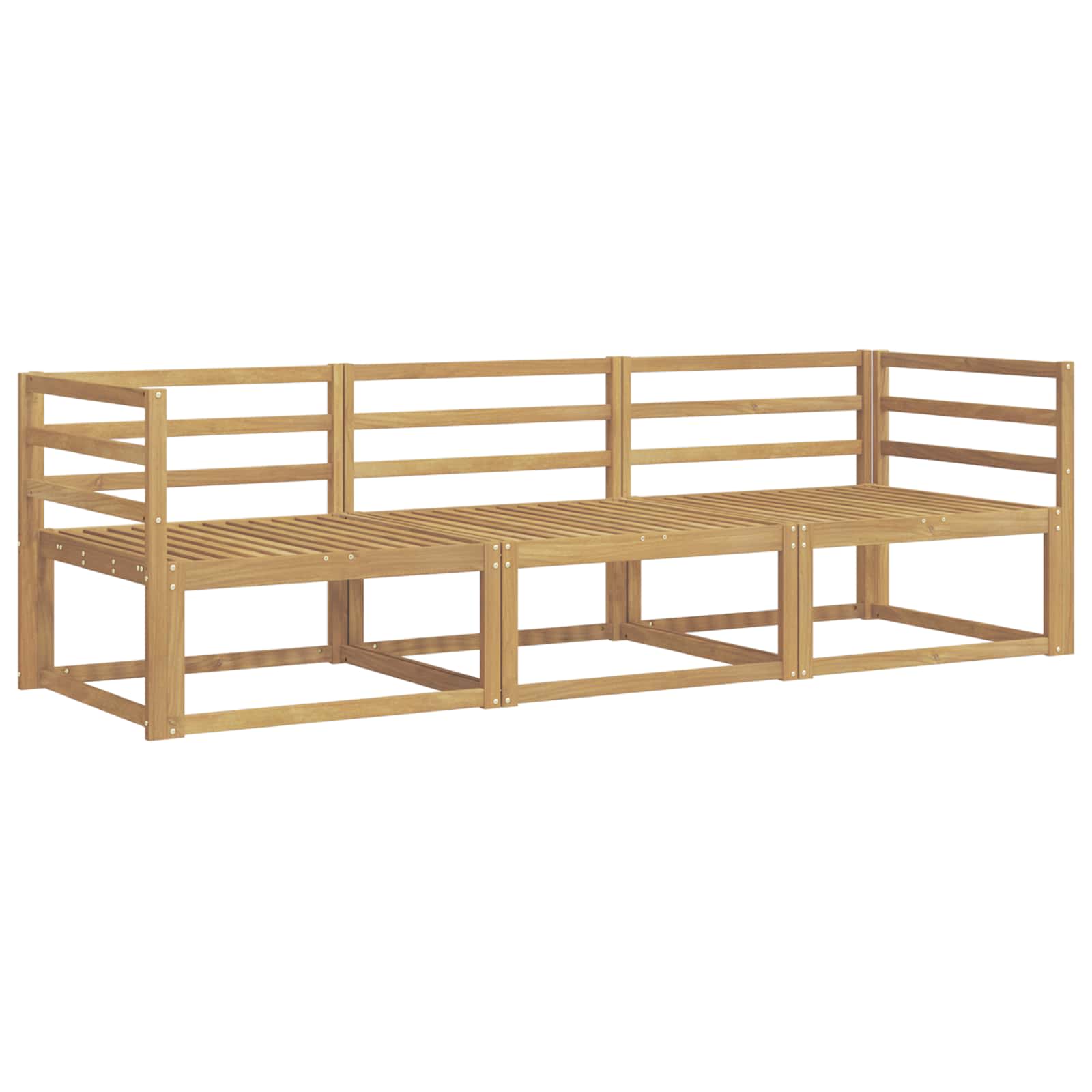 Σειρά Καναπέ Εξωτερικού 3 pcs Λευκό 245,5 x 83 x 73 εκ - Pakobazaar