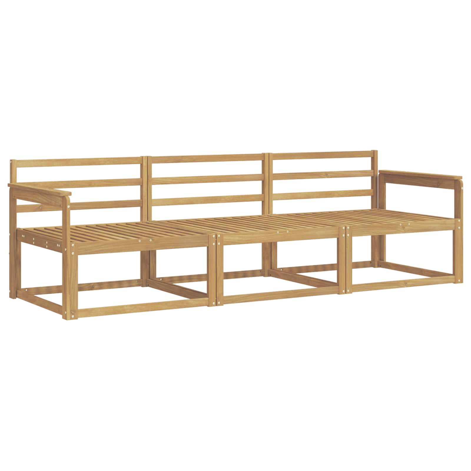 Σειρά Καναπέ Εξωτερικού 3 pcs Λευκό 249,5 x 83 x 73 εκ - Pakobazaar