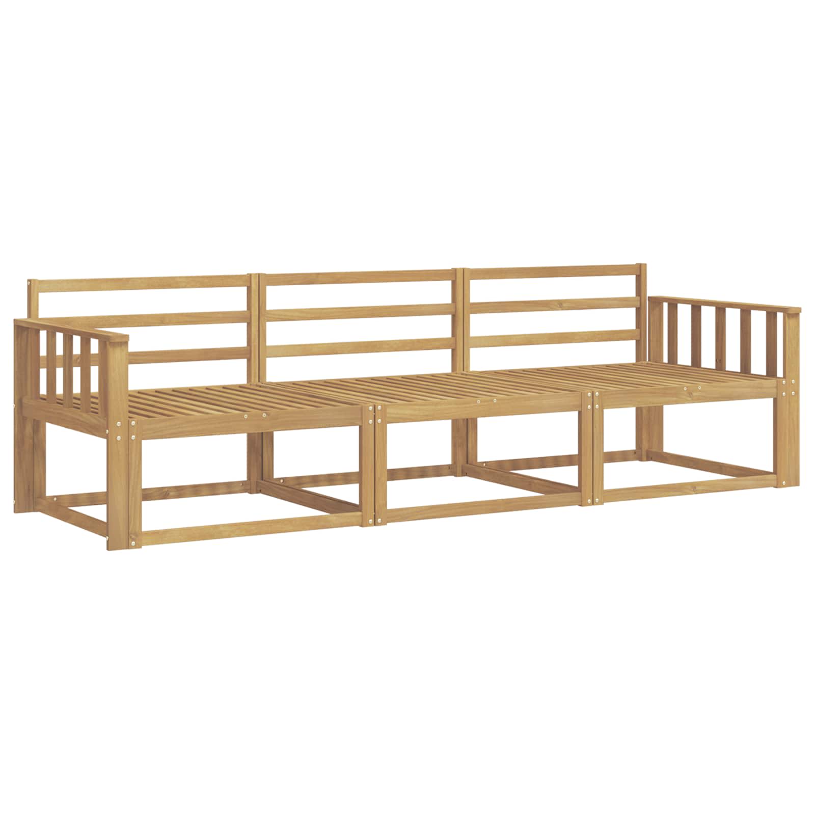 Σειρά Καναπέ Εξωτερικού 3 pcs Λευκό 249,5 x 83 x 73 εκ - Pakobazaar