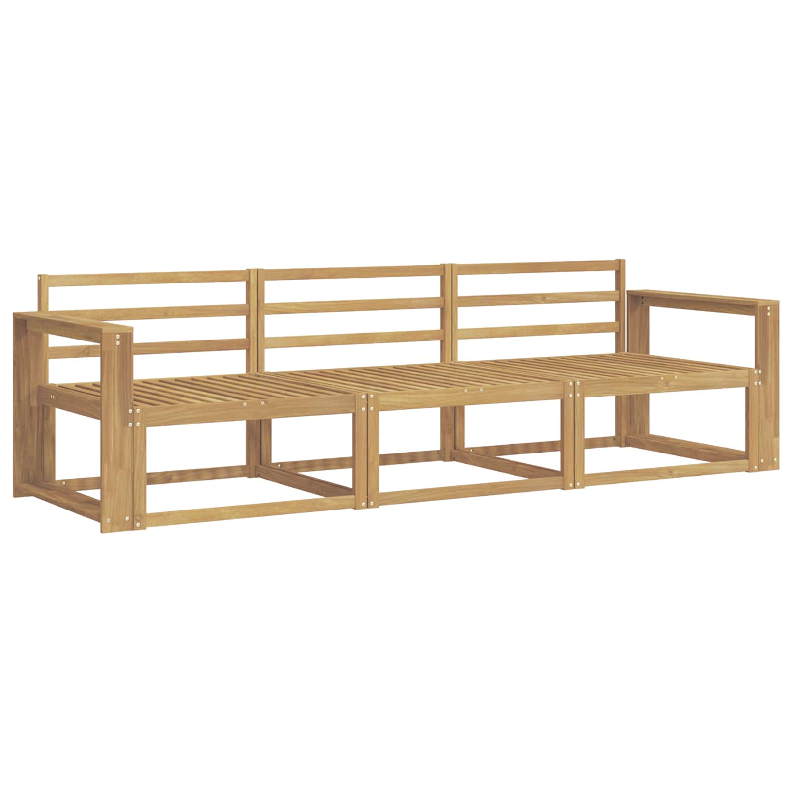 Σειρά Καναπέ Εξωτερικού 3 pcs Λευκό 257,5 x 83 x 73 εκ - Pakobazaar