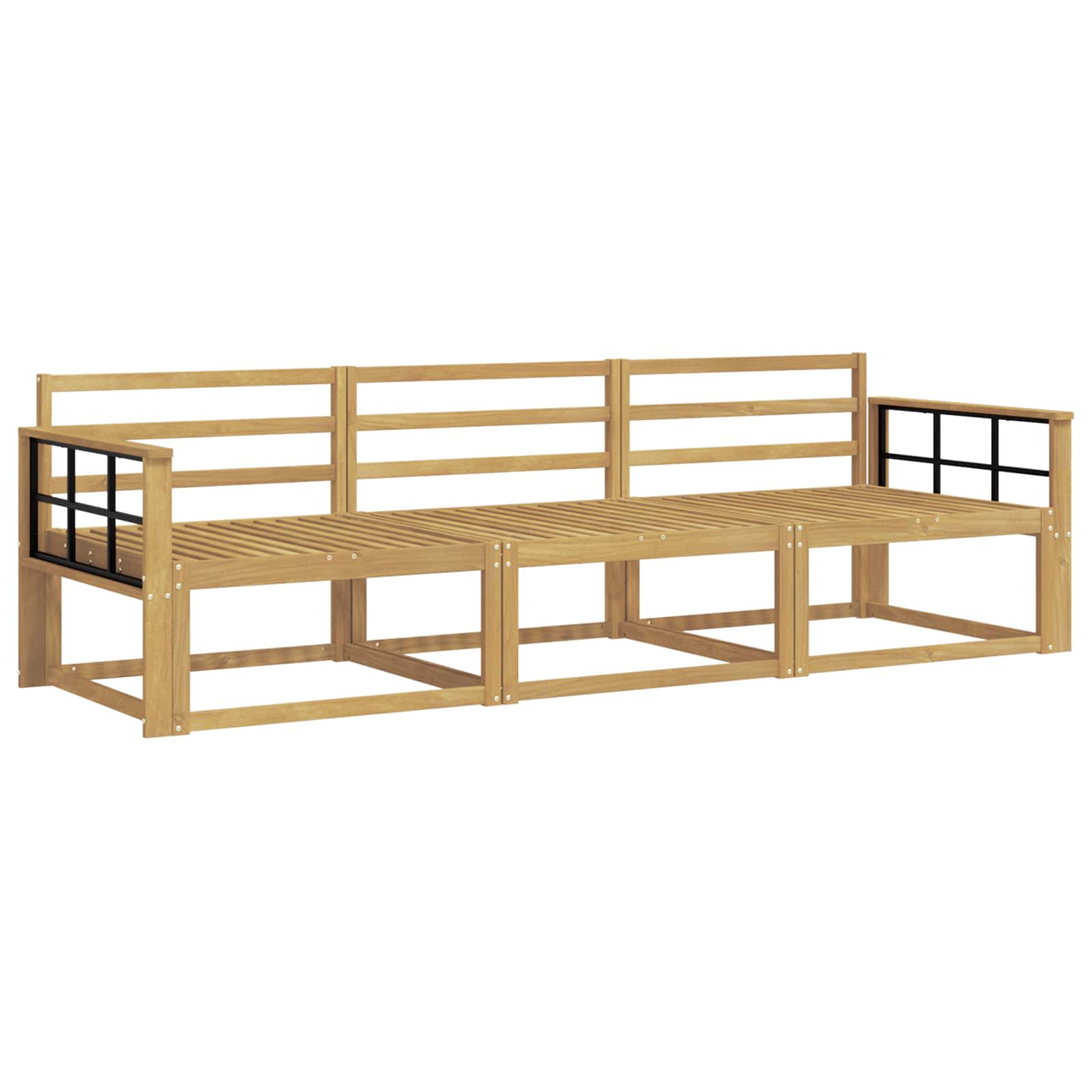 Σειρά Καναπέ Εξωτερικού 3 pcs Λευκό 249,5 x 83 x 73 εκ - Pakobazaar
