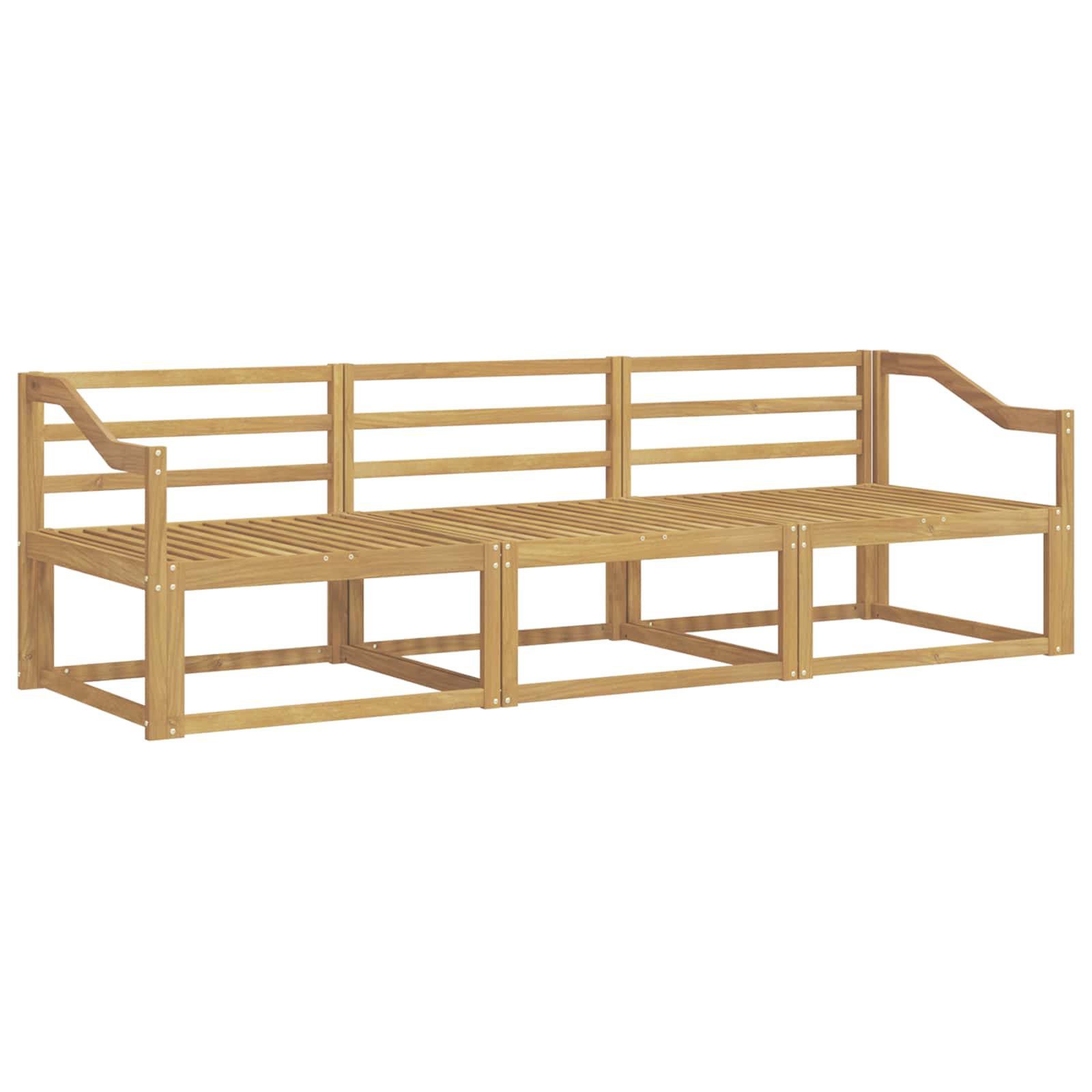 Σειρά Καναπέ Εξωτερικού 3 pcs Λευκό 245,5 x 83 x 73 εκ - Pakobazaar