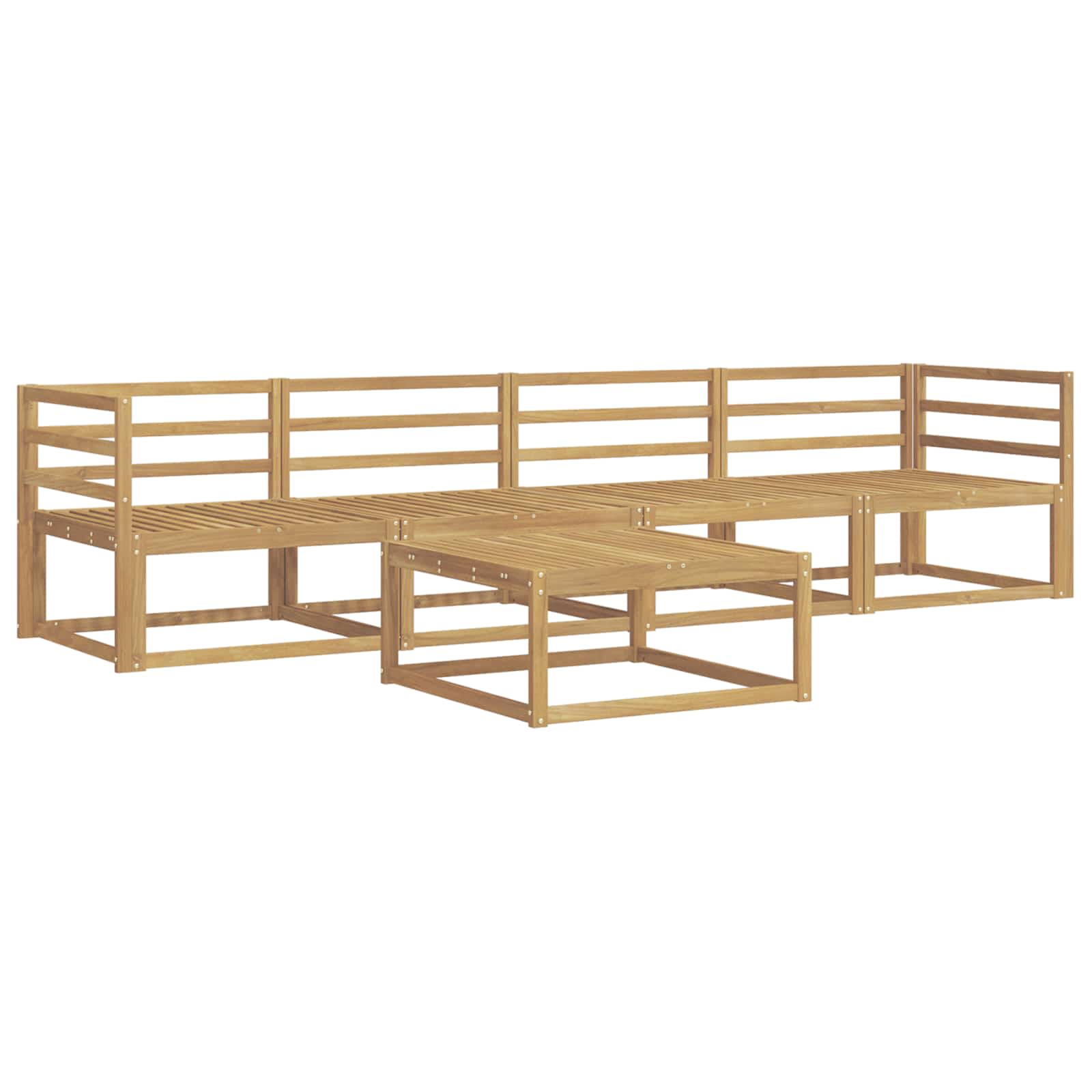 Σειρά Καναπέ Εξωτερικού 5 pcs Λευκό 79 x 79 x 37 εκ - Pakobazaar