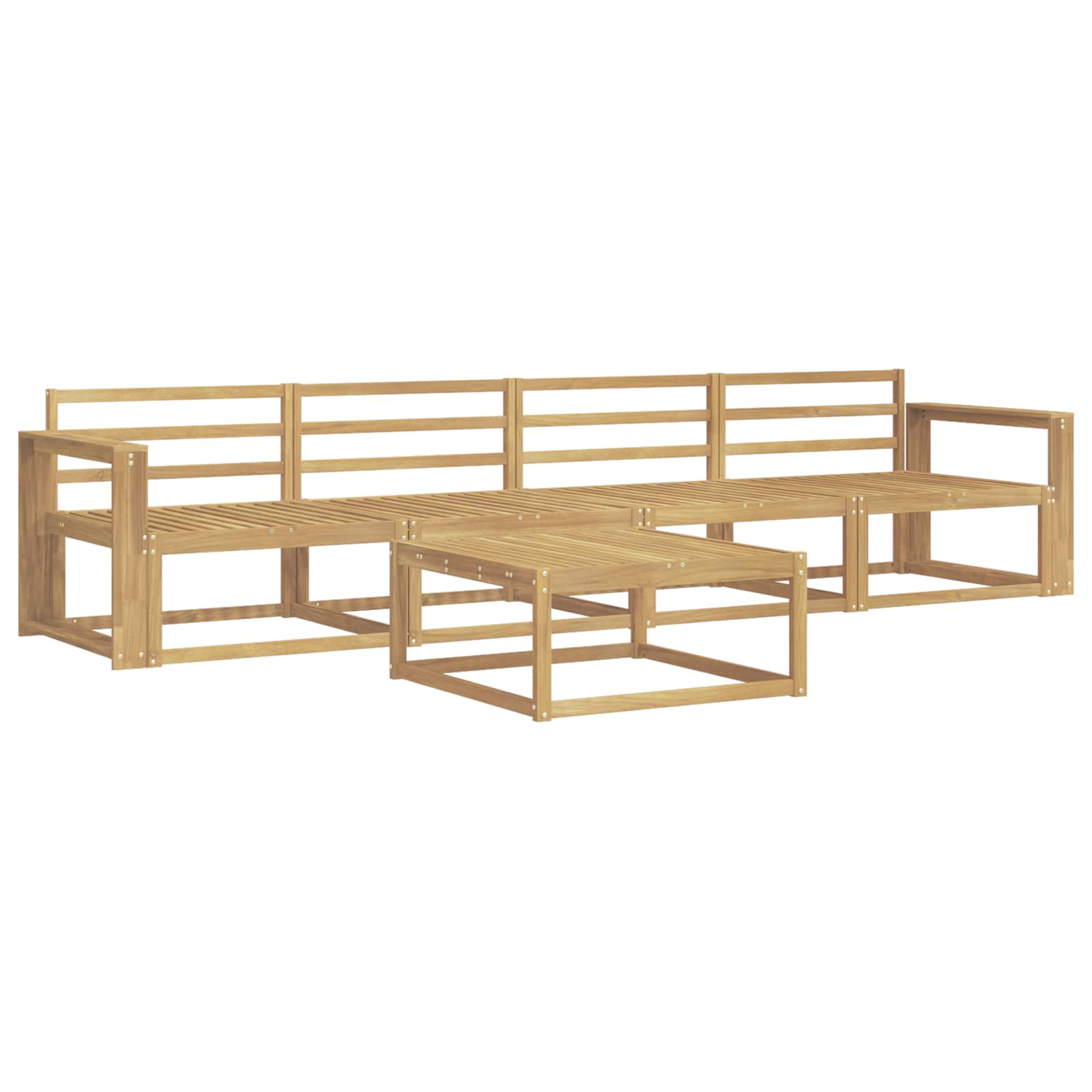 Σειρά Καναπέ Εξωτερικού 5 pcs Λευκό 79 x 79 x 37 εκ - Pakobazaar