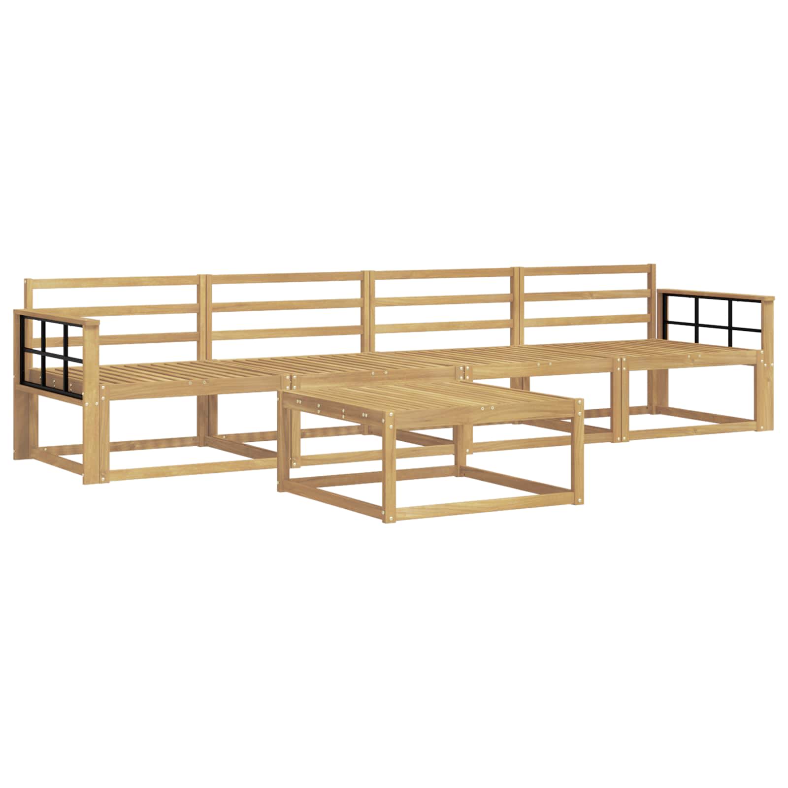 Σειρά Καναπέ Εξωτερικού 5 pcs Λευκό 79 x 79 x 37 εκ - Pakobazaar