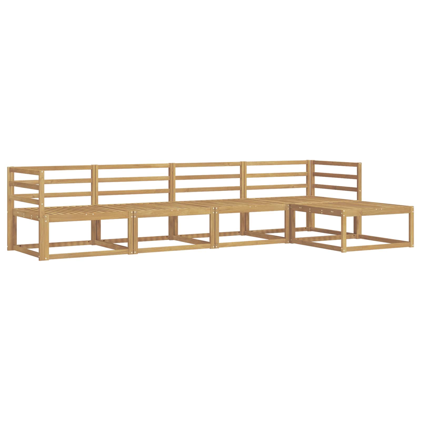 Σειρά Καναπέ Εξωτερικού 5 pcs Λευκό 325 x 162,5 x 73 εκ - Pakobazaar