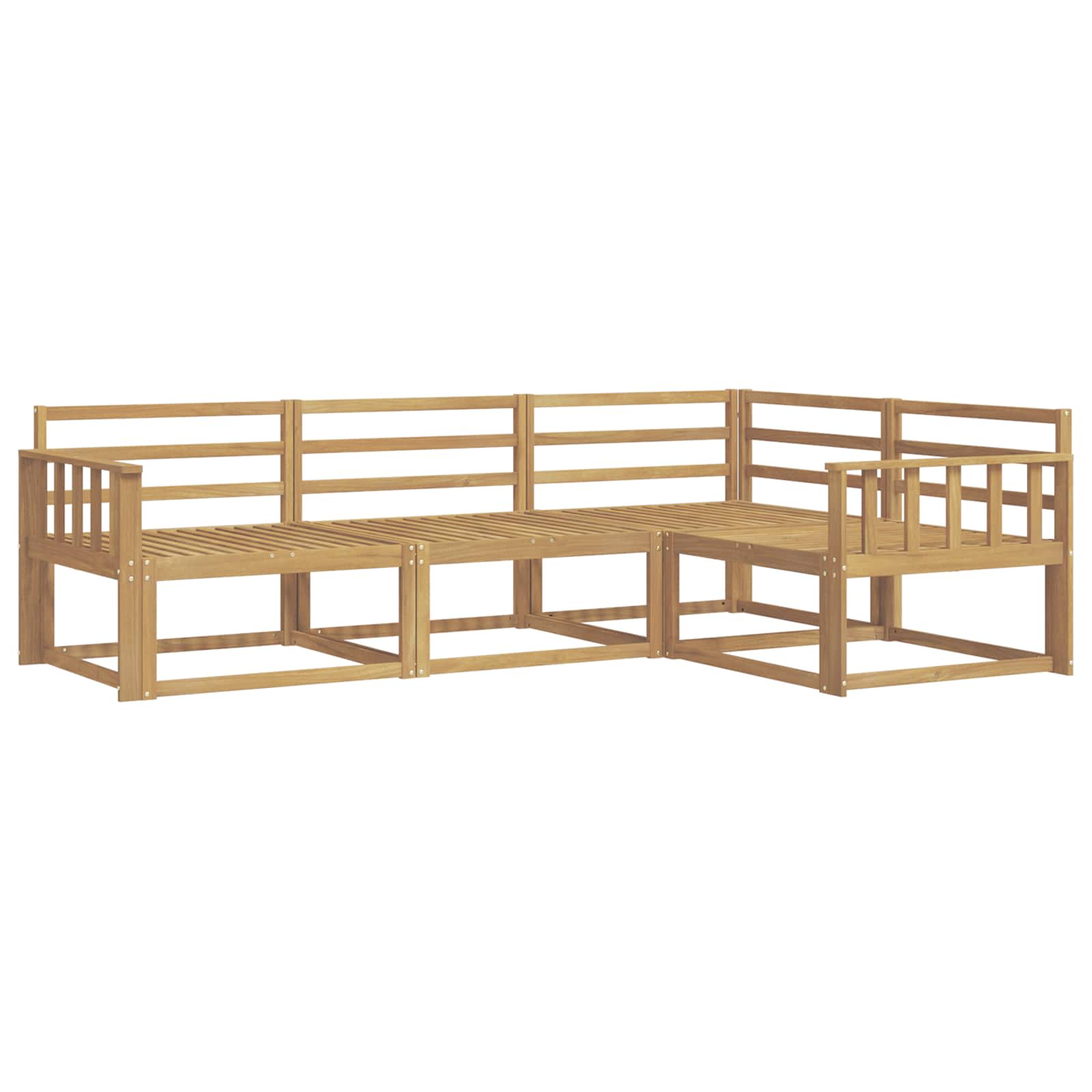 Σειρά Καναπέ Εξωτερικού 4 pcs Λευκό 247,5 x 168,5 x 73 εκ - Pakobazaar