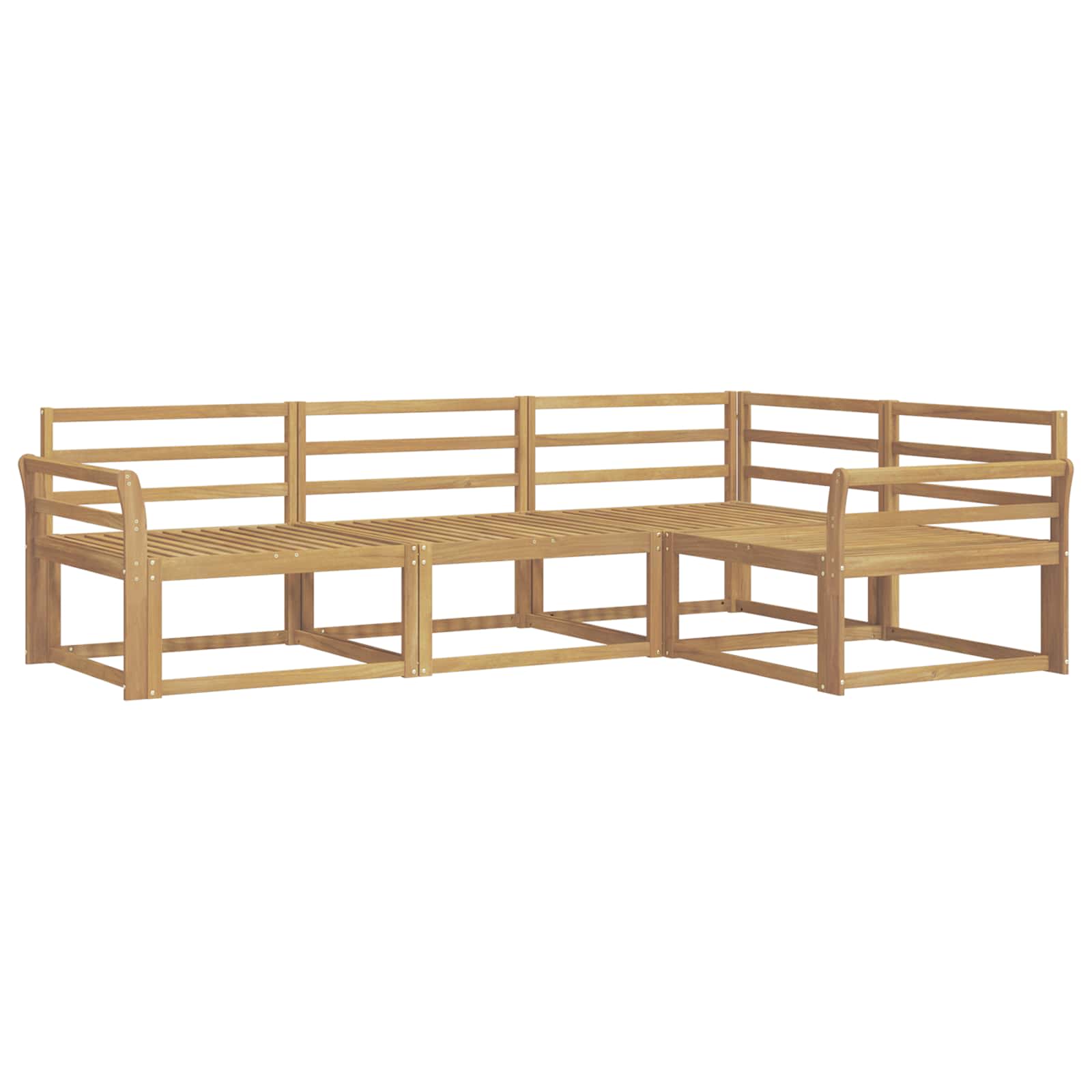 Σειρά Καναπέ Εξωτερικού 4 pcs Λευκό 250 x 170,5 x 73 εκ - Pakobazaar