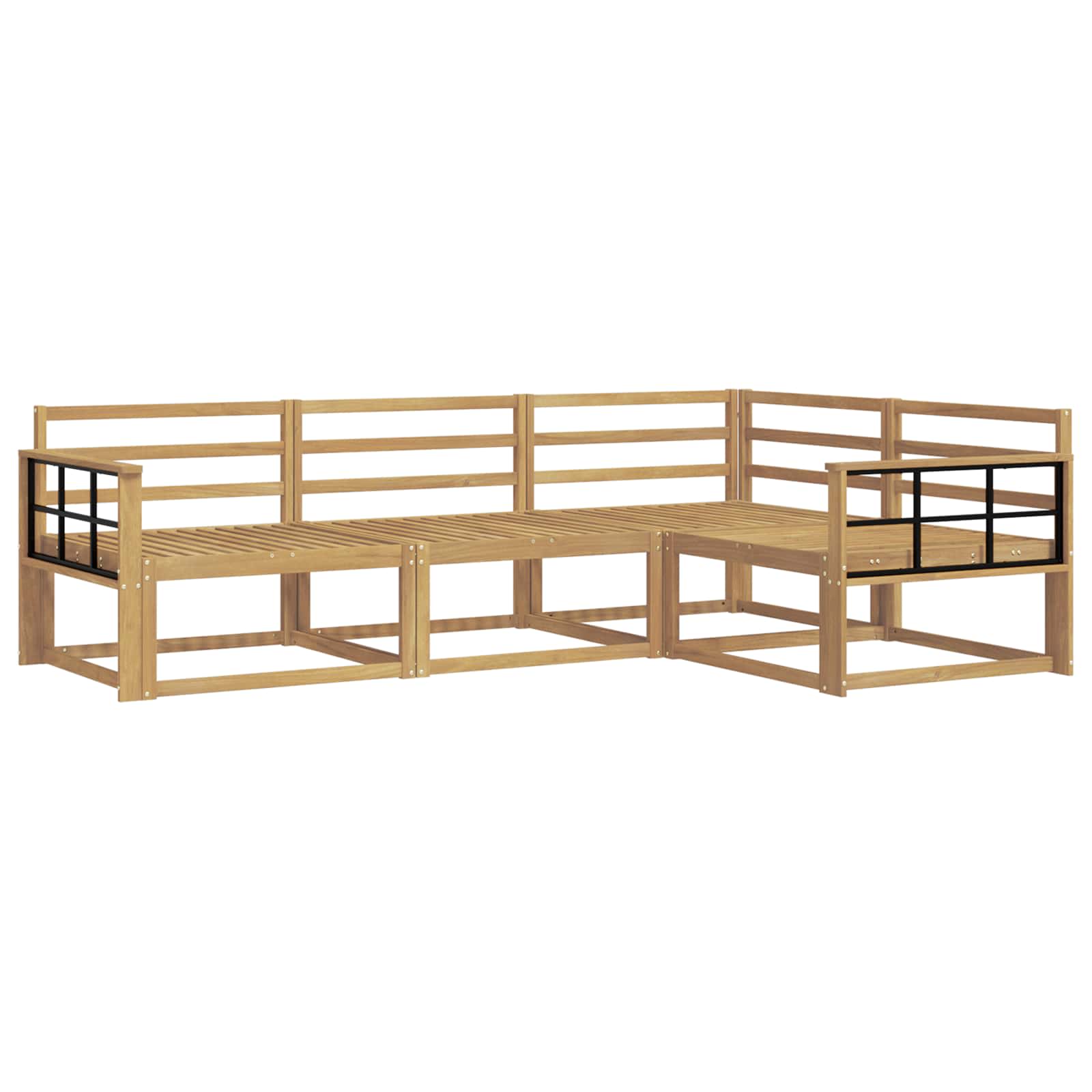 Σειρά Καναπέ Εξωτερικού 4 pcs Λευκό 247,5 x 168,5 x 73 εκ - Pakobazaar