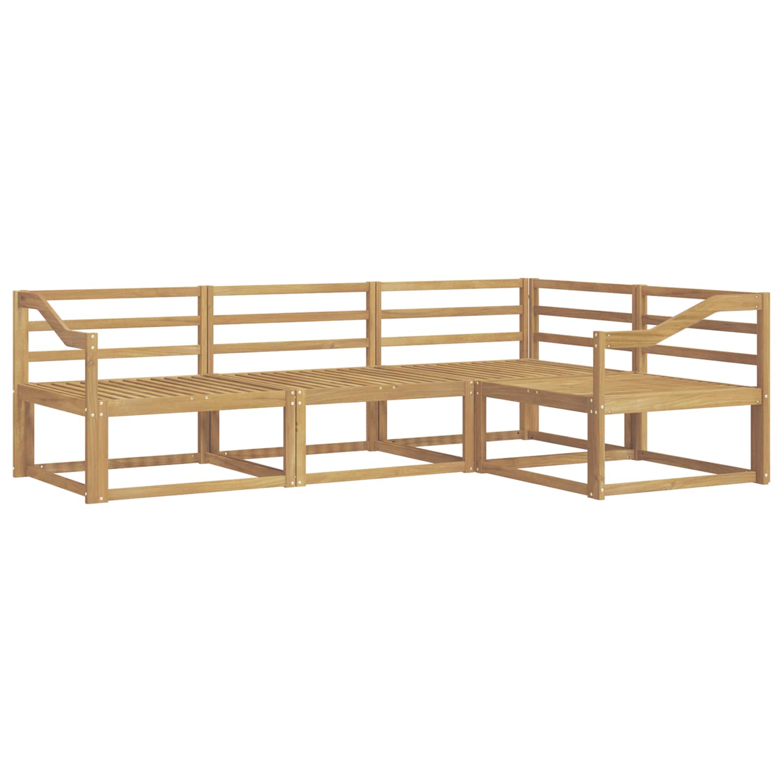 Σειρά Καναπέ Εξωτερικού 4 pcs Λευκό 245,5 x 166,5 x 73 εκ - Pakobazaar