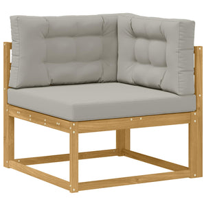 Σειρά Καναπέ Εξωτερικού 5 pcs Λευκό και Ανοιχτό Γκρι - Pakobazaar