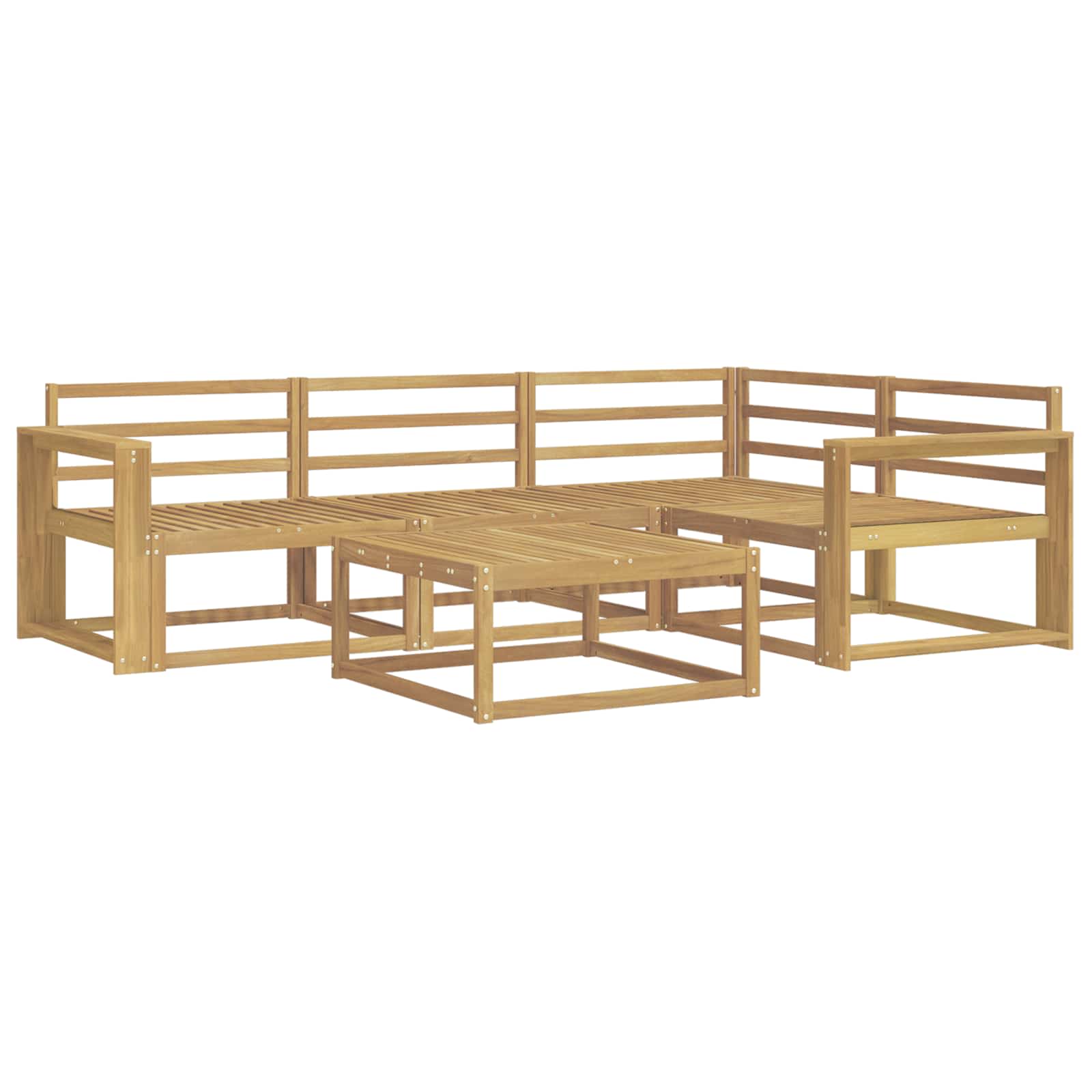 Σειρά Καναπέ Εξωτερικού 5 pcs Λευκό 79 x 79 x 37 εκ - Pakobazaar