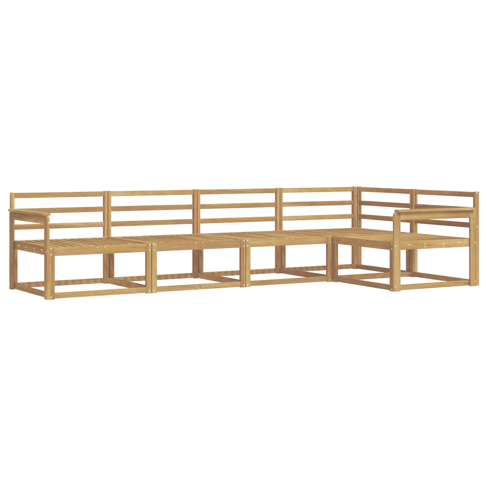 Σειρά Καναπέ Εξωτερικού 5 pcs Λευκό 327 x 168,5 x 73 cm - Pakobazaar