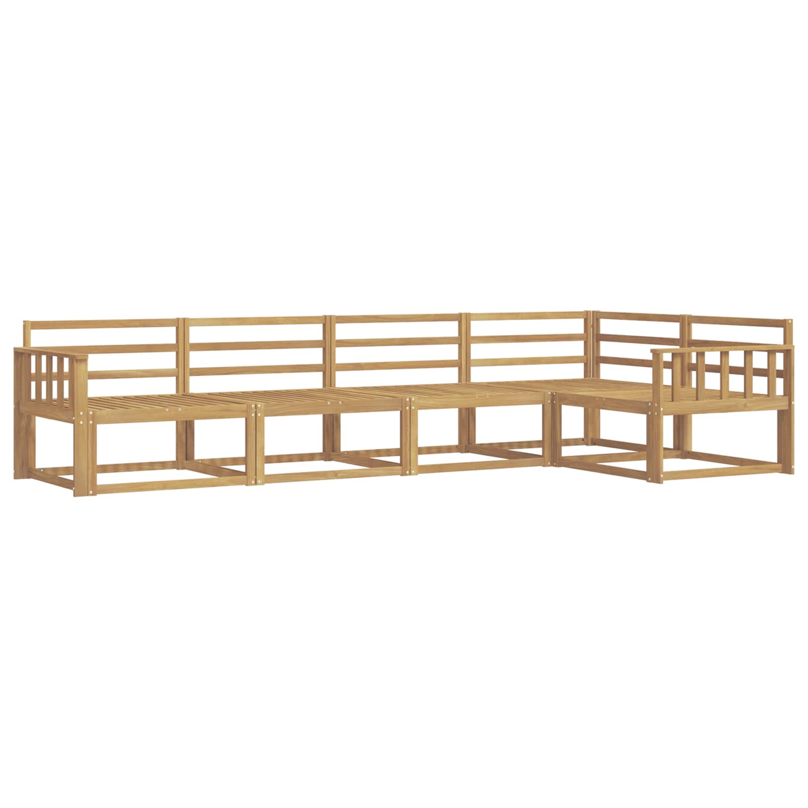 Σειρά Καναπέ Εξωτερικού 5 pcs Λευκό 327 x 168,5 x 73 cm - Pakobazaar