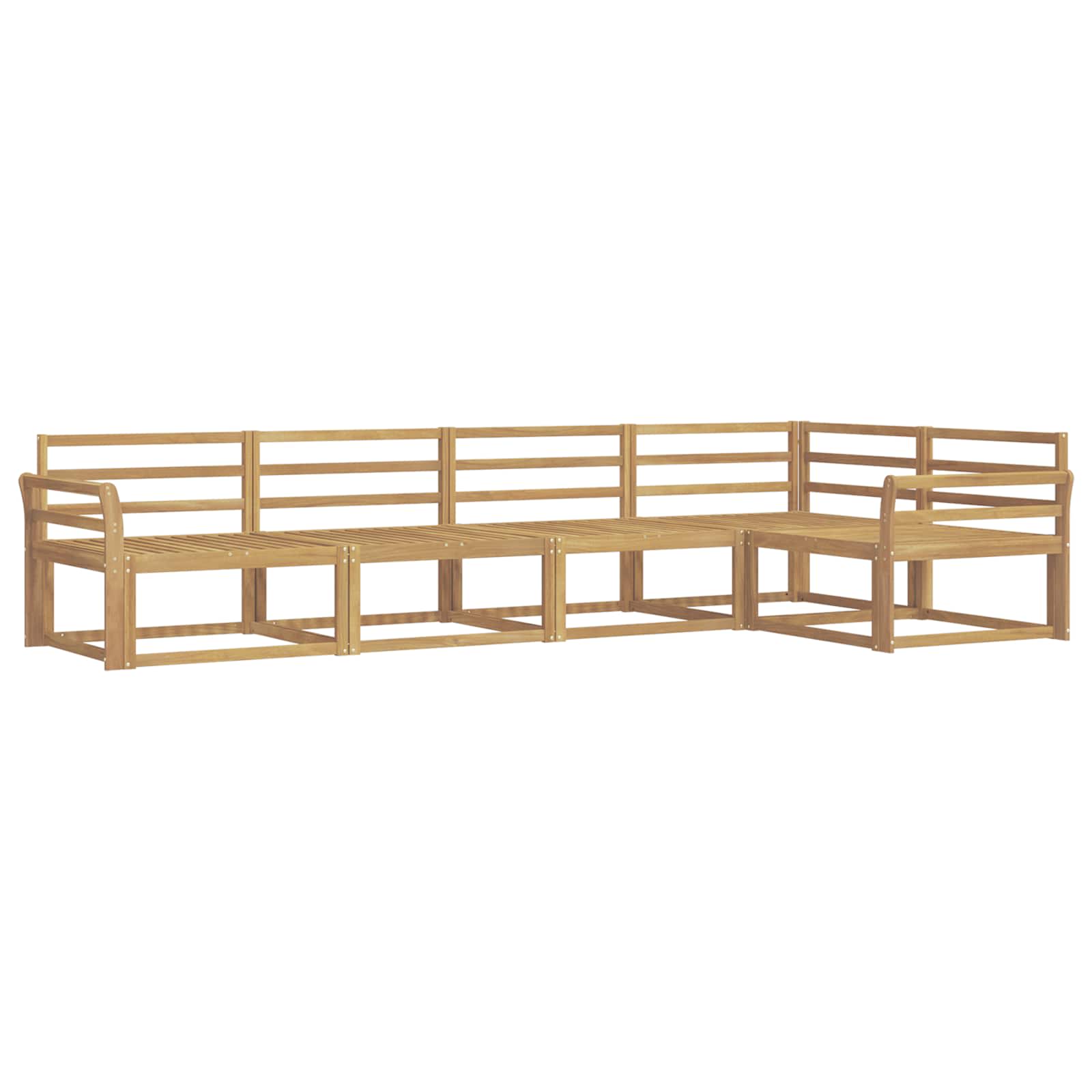 Σειρά Καναπέ Εξωτερικού 5 pcs Λευκό 329 x 170,5 x 73 cm - Pakobazaar