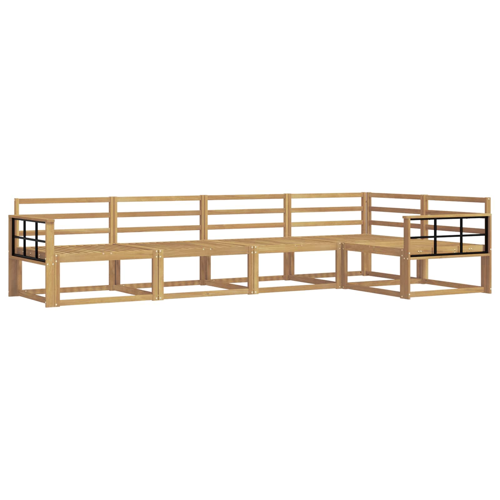 Σειρά Καναπέ Εξωτερικού 5 pcs Λευκό 327 x 168,5 x 73 cm - Pakobazaar