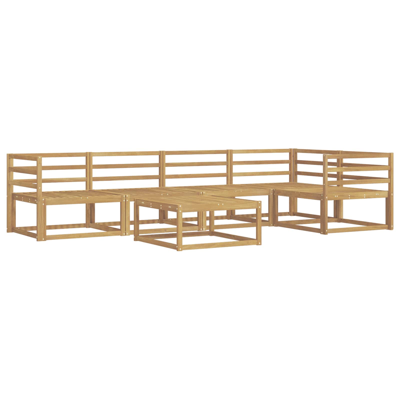 Σειρά Καναπέ Εξωτερικού 6 pcs Λευκό 79 x 79 x 37 εκ - Pakobazaar