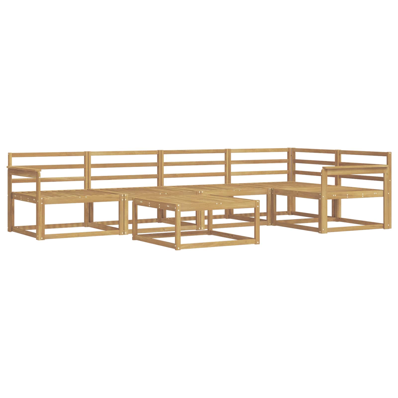 Σειρά Καναπέ Εξωτερικού 6 pcs Λευκό 79 x 79 x 37 εκ - Pakobazaar