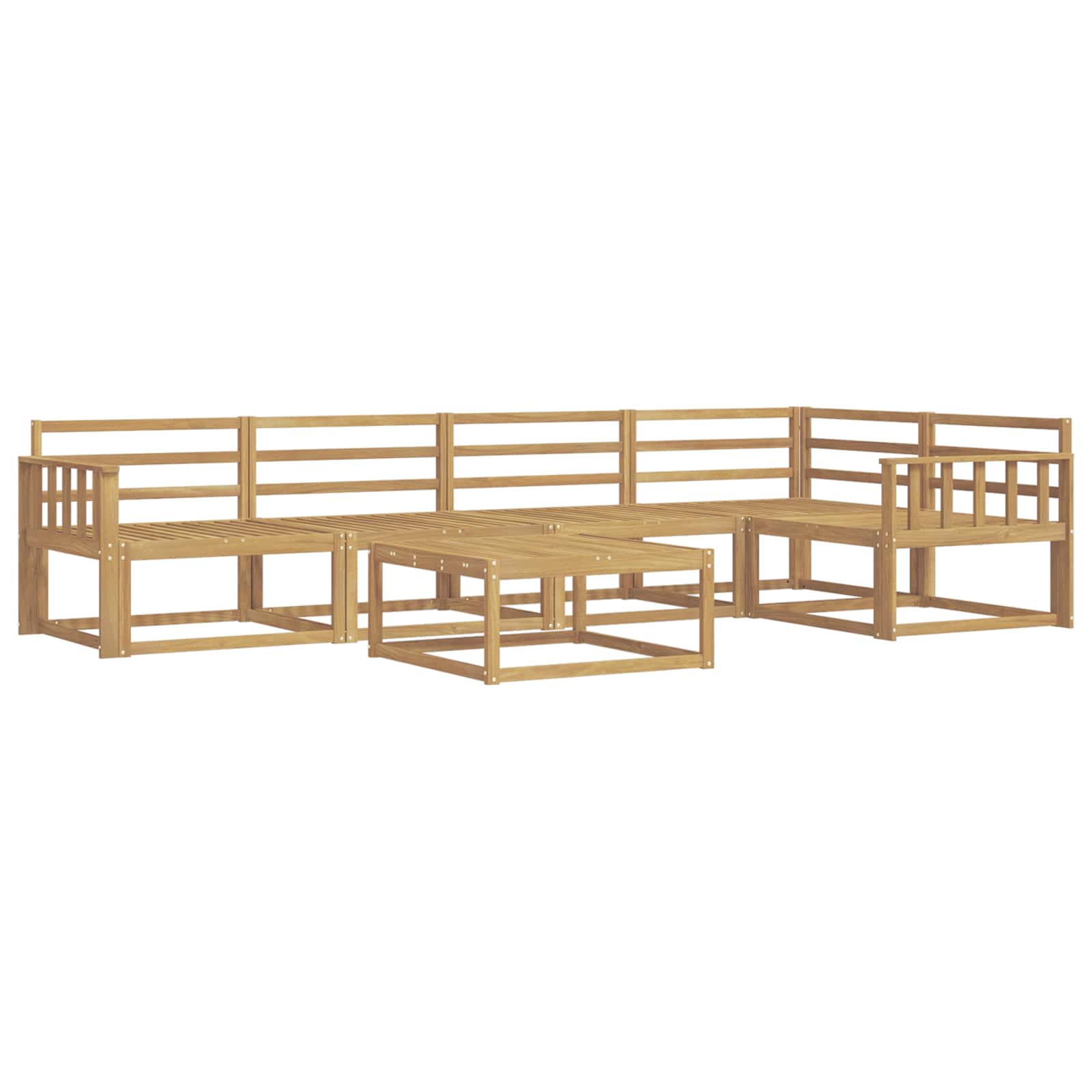 Σειρά Καναπέ Εξωτερικού 6 pcs Λευκό 79 x 79 x 37 εκ - Pakobazaar