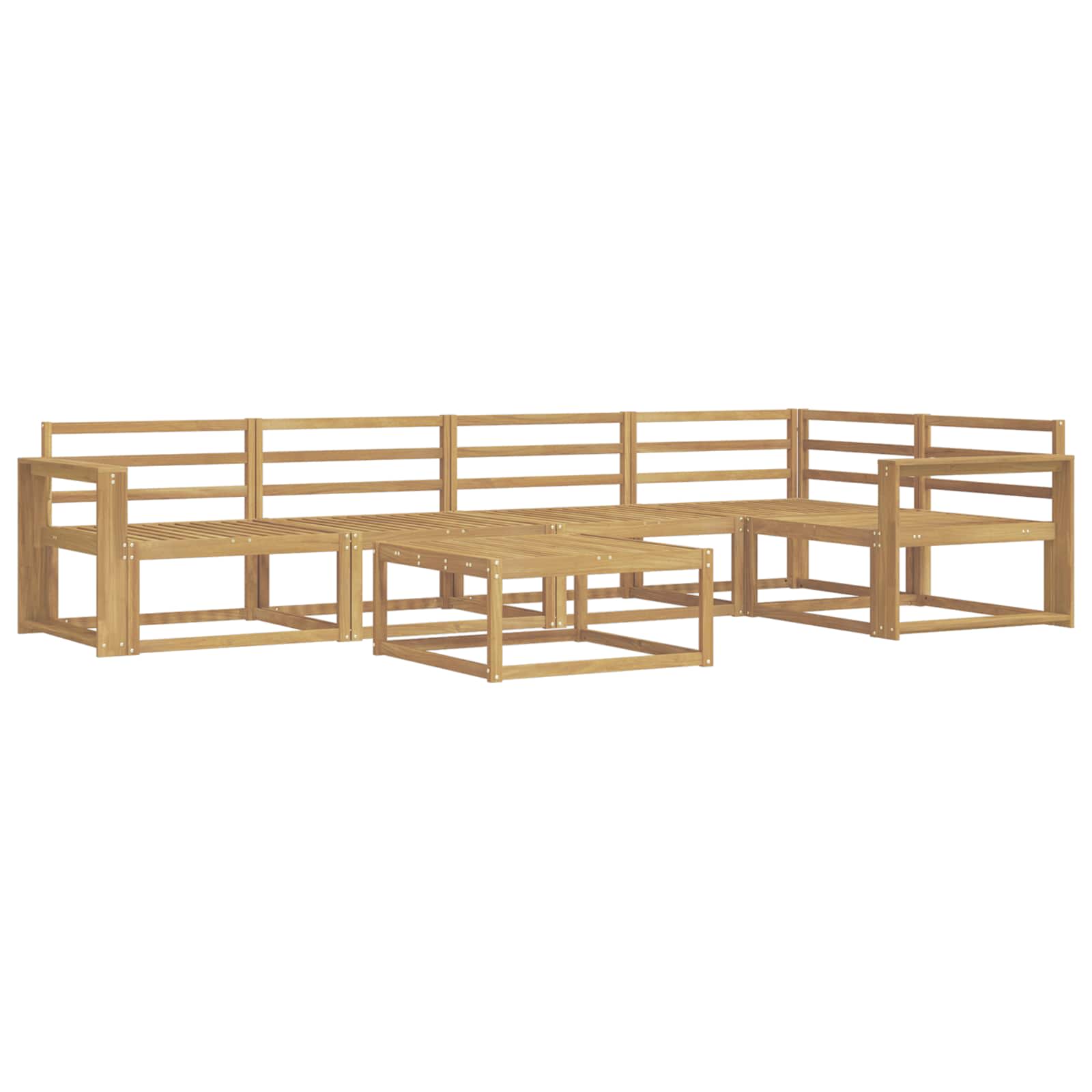 Σειρά Καναπέ Εξωτερικού 6 pcs Λευκό 79 x 79 x 37 εκ - Pakobazaar
