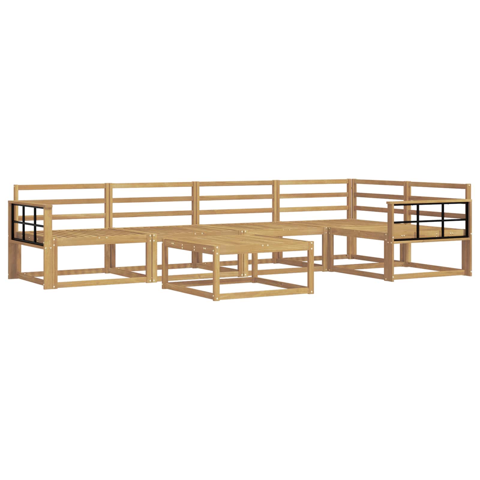 Σειρά Καναπέ Εξωτερικού 6 pcs Λευκό 79 x 79 x 37 εκ - Pakobazaar