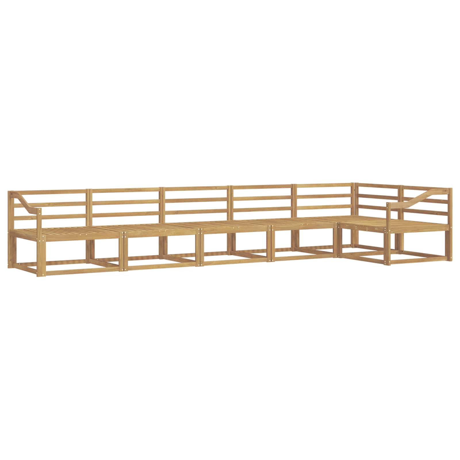 Σειρά Καναπέ Εξωτερικού 6 pcs Λευκό 404 x 166,5 x 73 εκ. - Pakobazaar