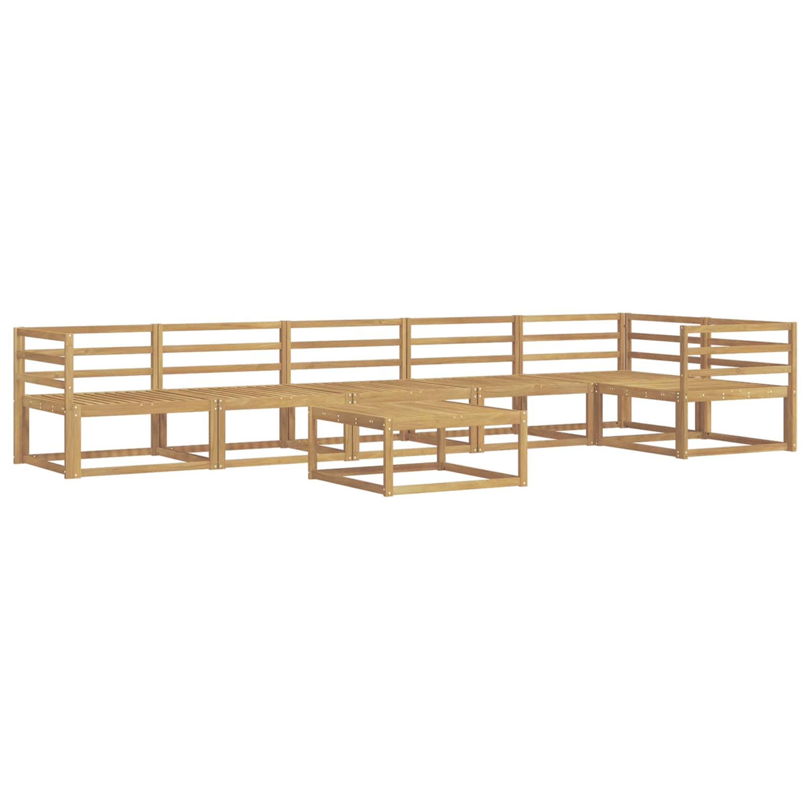 Σειρά Καναπέ Εξωτερικού 7 pcs Λευκό 79 x 79 x 37 εκ - Pakobazaar