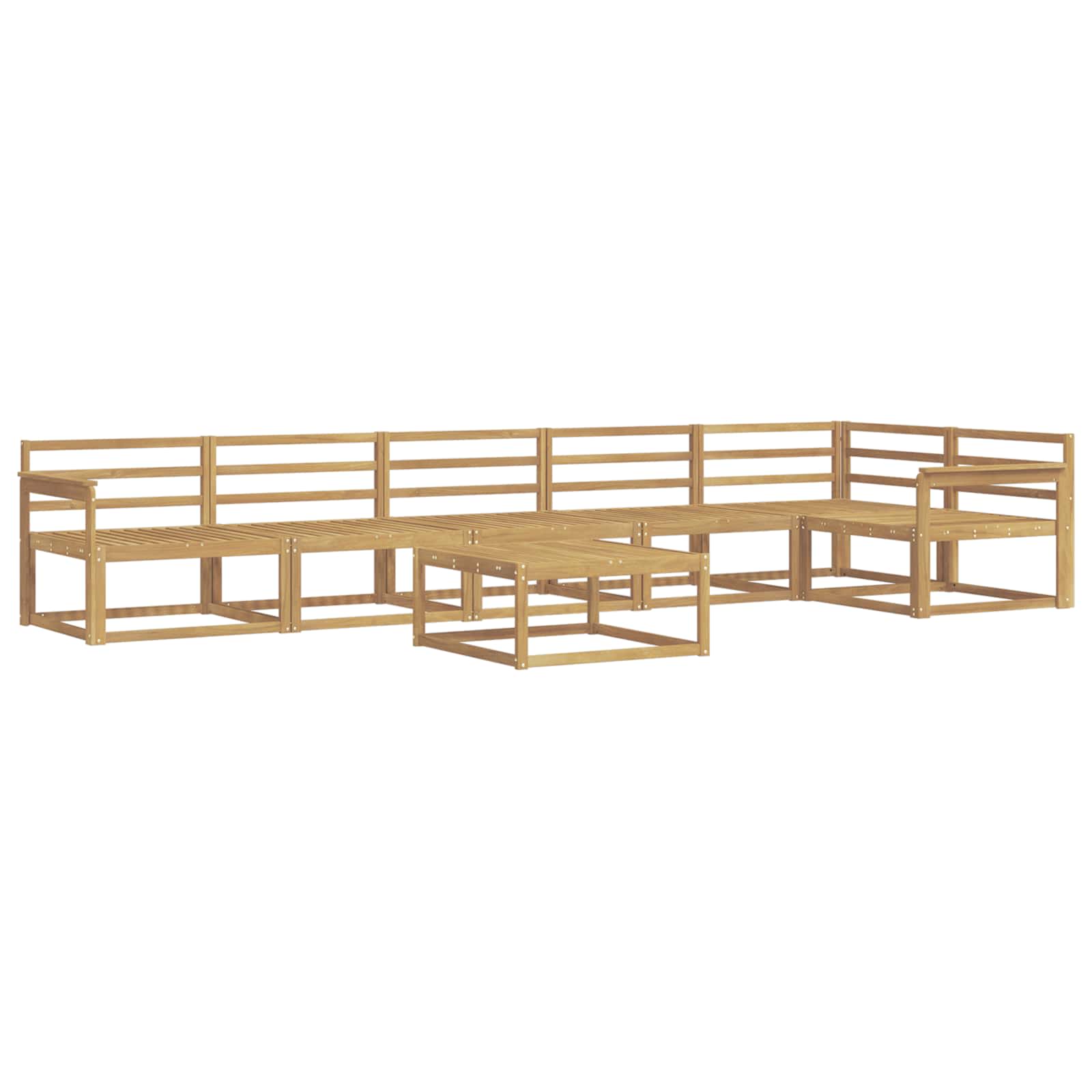Σειρά Καναπέ Εξωτερικού 7 pcs Λευκό 79 x 79 x 37 εκ - Pakobazaar