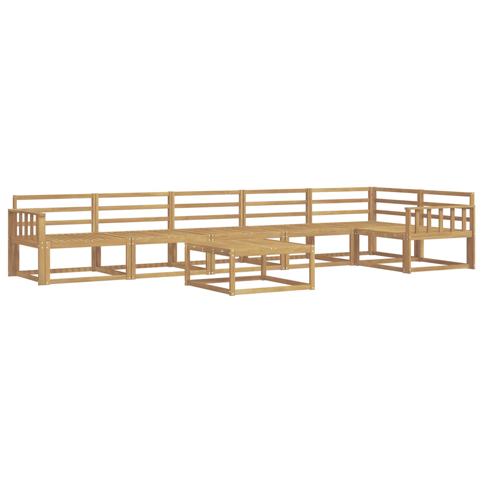 Σειρά Καναπέ Εξωτερικού 7 pcs Λευκό 79 x 79 x 37 εκ - Pakobazaar