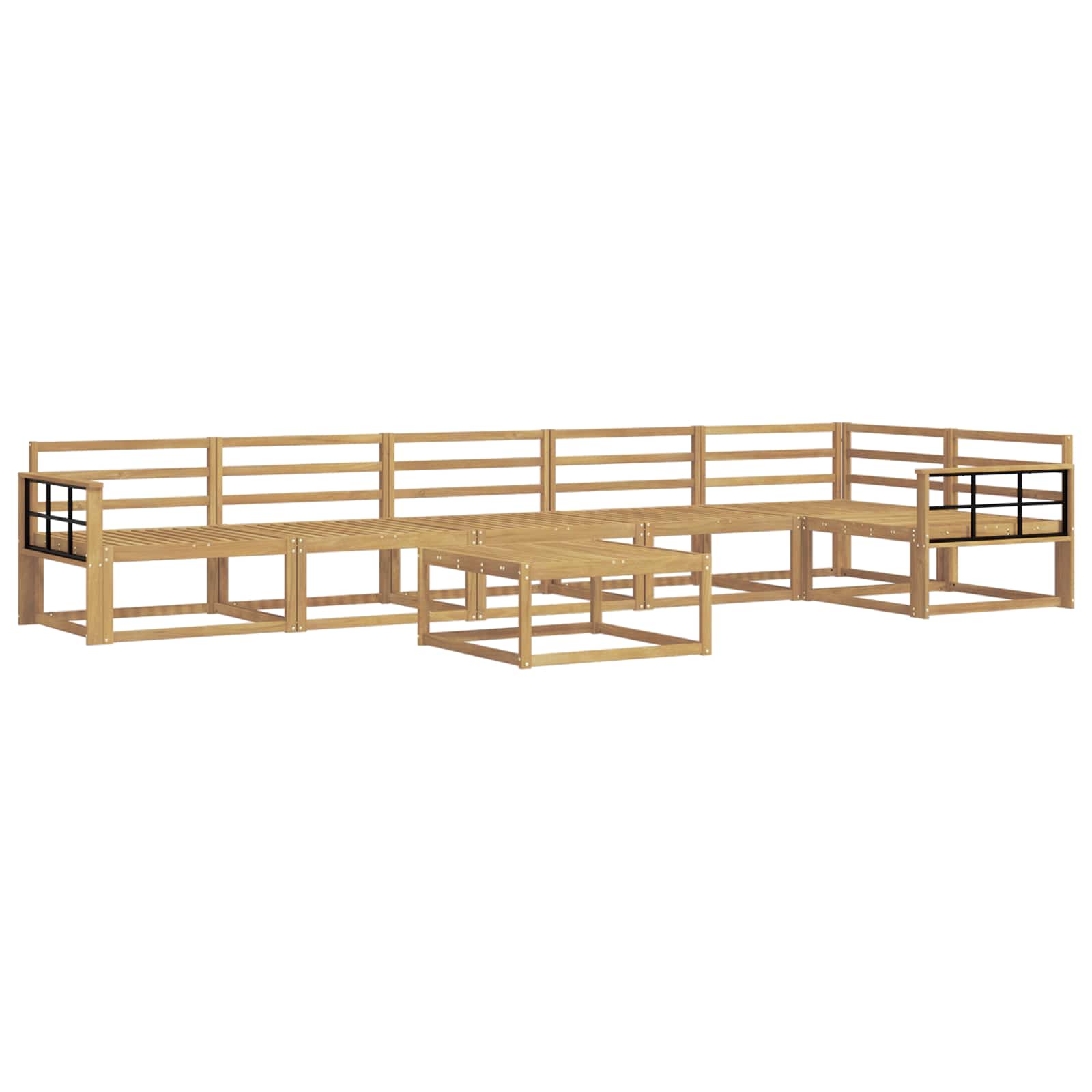 Σειρά Καναπέ Εξωτερικού 7 pcs Λευκό 79 x 79 x 37 εκ - Pakobazaar