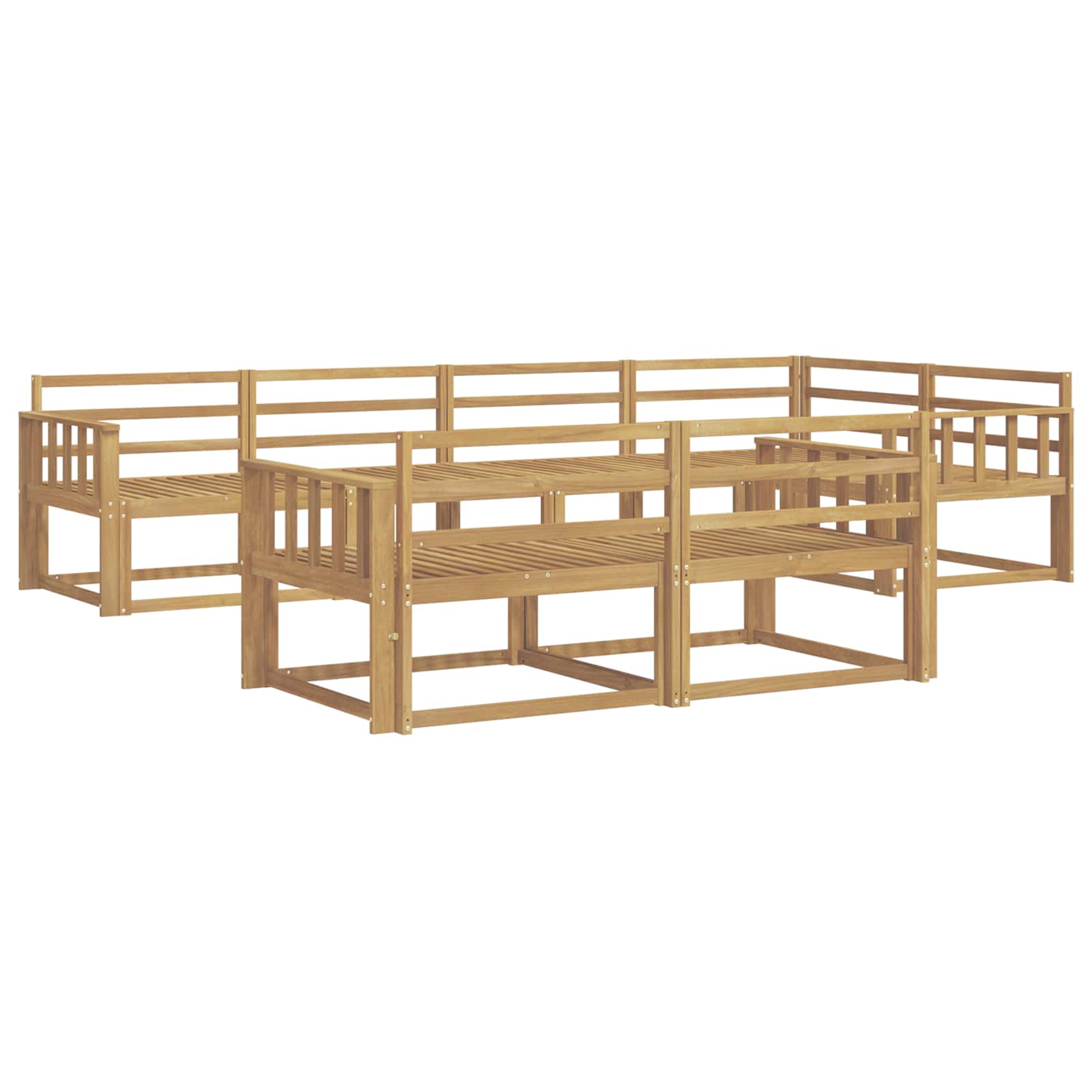 Σειρά Καναπέ Εξωτερικού 8 pcs Λευκό 327 x 168,5 x 73 cm - Pakobazaar