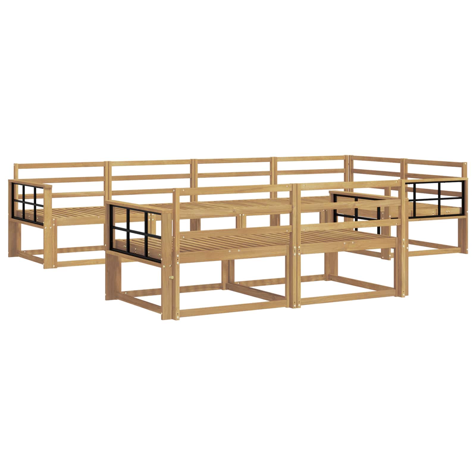 Σειρά Καναπέ Εξωτερικού 8 pcs Λευκό 327 x 168,5 x 73 cm - Pakobazaar
